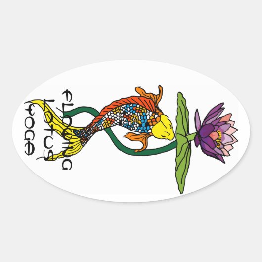 Lotus Yoga Sticker (Vorderseite)