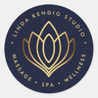Lotus-Yoga-Symbol | Blue wellness massage Wellness
