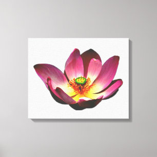 "LOTUS" Yoga Symbol Blume MINIMALISTISCHE Mauer Ku Leinwanddruck