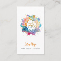 Lotus Yoga Watercolor Splash Serene Studio Busine