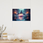 LOTUS - ZEN-BUDDHISMUS POSTER (Küche)