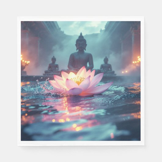 LOTUS - ZEN-BUDDHISMUS SERVIETTE (Vorderseite)