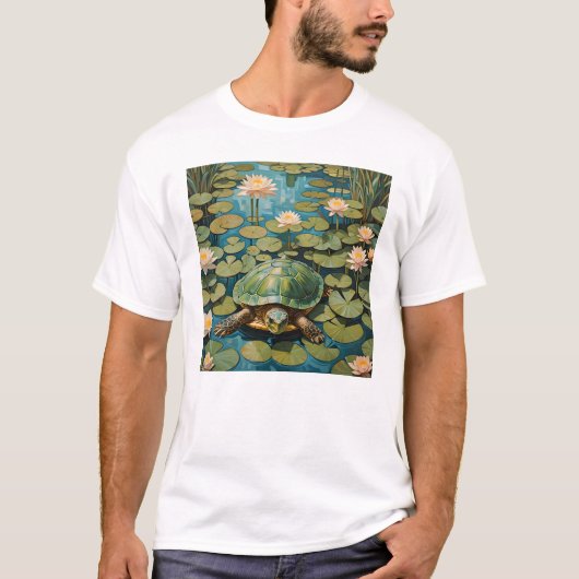 Lotus Zitat aus dem Buddha - T-Shirt (Vorderseite)