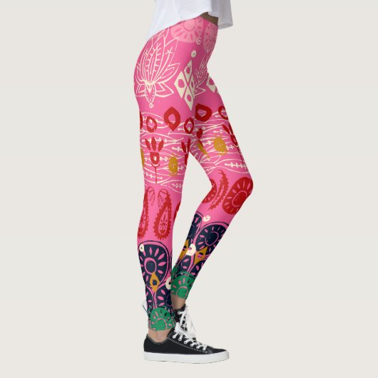 Lotusblock rosa leggings (Rechts)