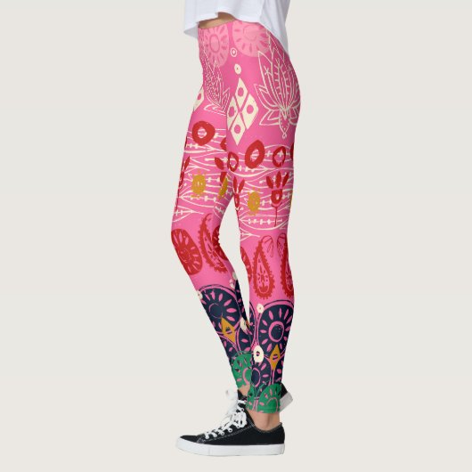 Lotusblock rosa leggings (Links)