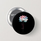 Lotusblume Atme Mystischer Hippie Meditation Yo Button (Vorne & Hinten)