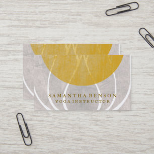 Lotusblumen-Logo Yoga-Lehrer Goldener Kreis Visitenkarte