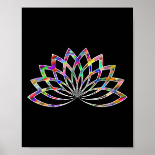 Lotusblumen Yoga Meditation Om Namaste Zen Übung Poster