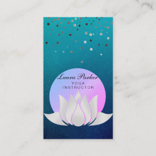 Lotusblumen-Yoga Vintage-Meditation Holistisch Visitenkarte