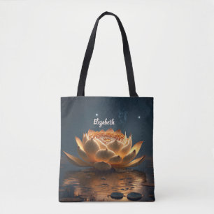 Lotusblütensee dunkel tasche