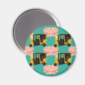 Lotusen und Rickshaw Magnet (Vorderseite/Rückseite)