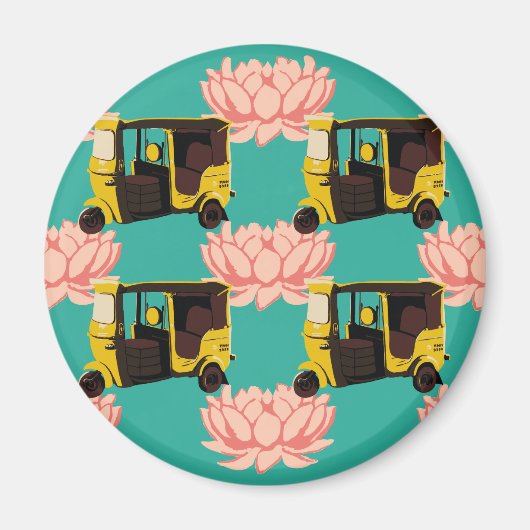 Lotusen und Rickshaw Magnet (Vorne)