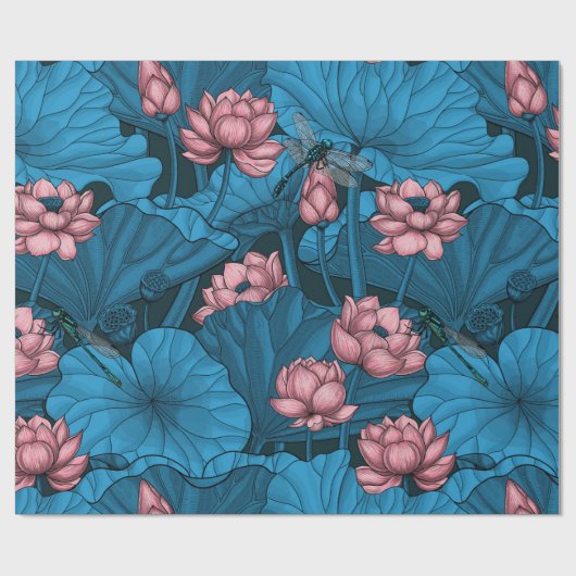 Lotusgarten Geschenkpapier (Flach)