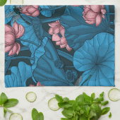 Lotusgarten Geschirrtuch (Gefaltet)