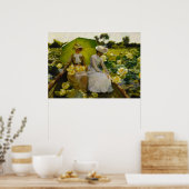 Lotuslilien, Kunst von Charles Curran Poster (Küche)