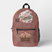 Lotusteich Bedruckter Rucksack (Vorderseite)