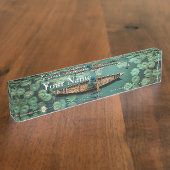 Lotusteich Namensplakette (Seite)