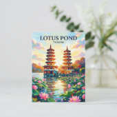 Lotusteich Taiwan Postkarte (Stehend Vorderseite)