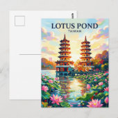 Lotusteich Taiwan Postkarte (Vorne/Hinten)
