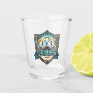 Lotustempel Indien Schnapsglas