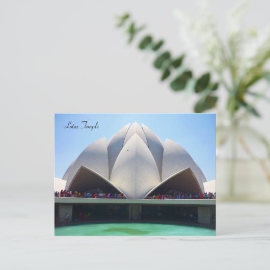 Lotustempel Postkarte (Stehend Vorderseite)