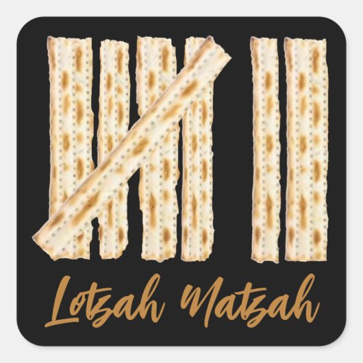 Lotzah Matzah Passover 7 Tage Quadratischer Aufkleber (Vorderseite)