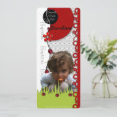 Lou-Anne-Taufe mit Foto Einladung (Stehend Vorderseite)