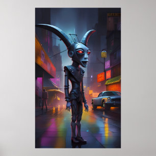 Lou Cipher, privater Cyborg-Teufel zum Fall Poster