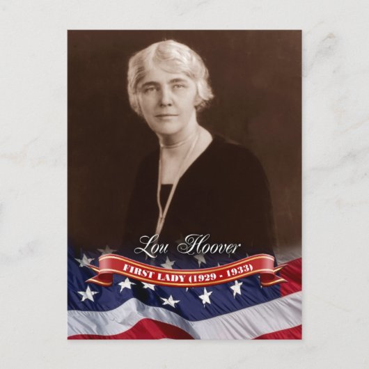 Lou Hoover, First Lady of the U.S. Postkarte (Vorderseite)