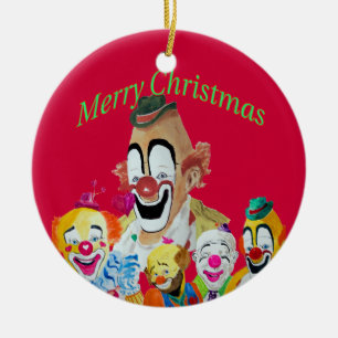 Lou Jacob Clown Weihnachtsdekoration Keramik Ornament
