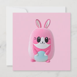 "Lou Lou" Eine kuschelige, rosa Kreatur Einladung