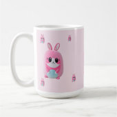 "Lou Lou" Eine kuschelige, rosa Kreatur. Kaffeetasse (Links)