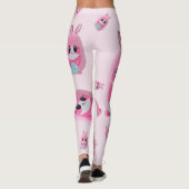"Lou Lou" Eine kuschelige, rosa Kreatur Leggings (Rückseite)