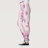 "Lou Lou" Eine kuschelige, rosa Kreatur Leggings (Links)