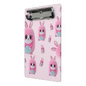 "Lou Lou" Eine kuschelige, rosa Kreatur Mini Klemmbrett (Gewinkelt2)