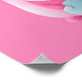 "Lou Lou" Eine kuschelige, rosa Kreatur Poster (Ecke)