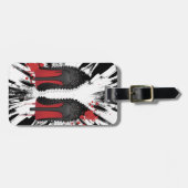 LOUBOUTIN mit VERRÜCKTEM Hintergrund Gepäckanhänger (Vorderseite horizontal)