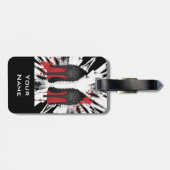 LOUBOUTIN mit VERRÜCKTEM Hintergrund Gepäckanhänger (Rückseite horizontal)