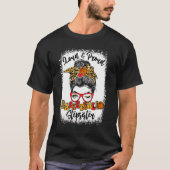 Loud and Proud Basketball Stepsister Messy Bun Ble T-Shirt (Vorderseite)