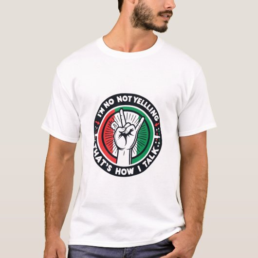 Loud and Proud Italian - Funny Hand Gesture Design T-Shirt (Vorderseite)