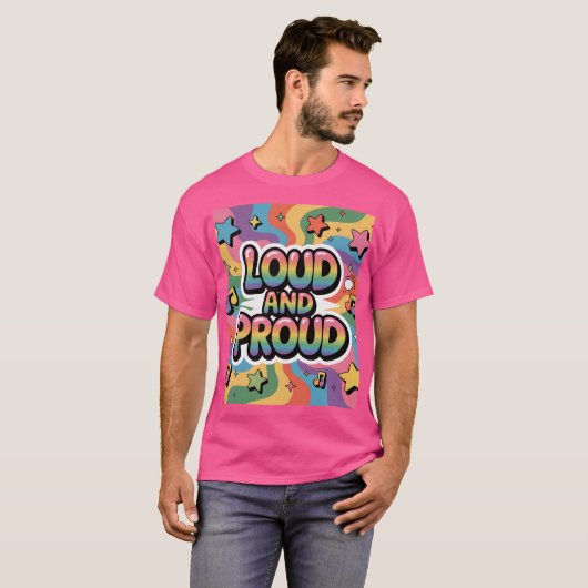 LOUD AND PROUD | LGBTQ+ Pride Ally T-Shirt (Vorne ganz)
