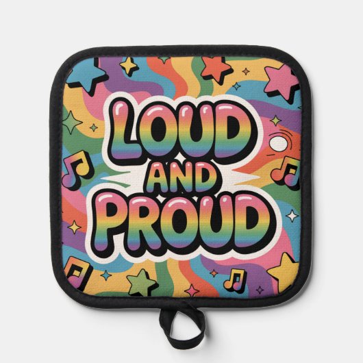 LOUD AND PROUD | LGBTQ+ Pride Ally Topflappen (Vorderseite)