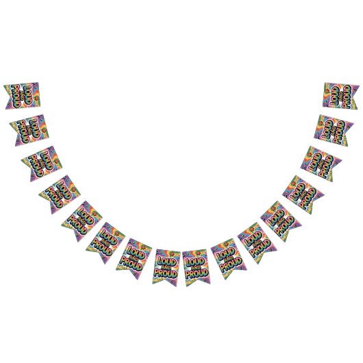 LOUD AND PROUD | LGBTQ+ Pride Ally Wimpelkette (Alle)