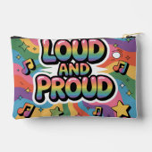 LOUD AND PROUD | LGBTQ+ Pride Ally Zubehörtasche (Rückseite)