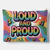 LOUD AND PROUD | LGBTQ+ Pride Ally Zubehörtasche (Rückseite)