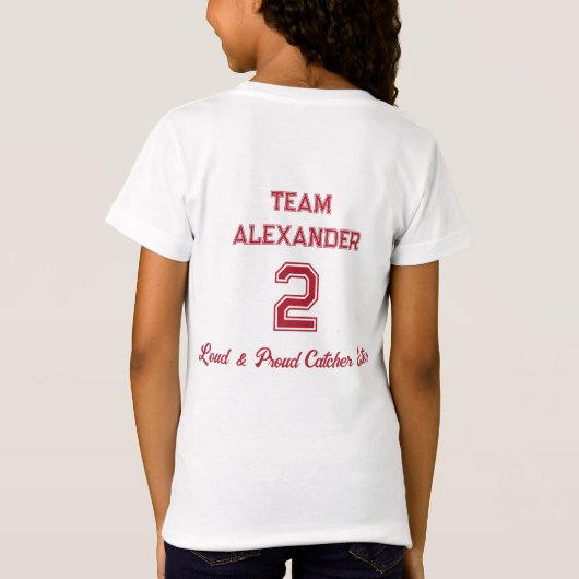 Loud and Stolz Baseball Sister, Little League Team T-Shirt (Rückseite)