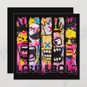 Loud & Bold - Graffiti Street Art Design Einladung (Vorne/Hinten)