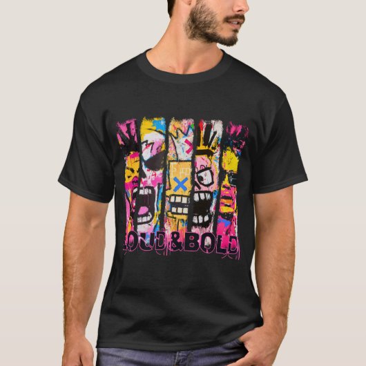 Loud & Bold - Graffiti Street Art Design T-Shirt (Vorderseite)