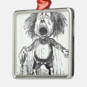 Loud Cry Boy Funny Cartoon Zeichne Tränen Silbernes Ornament (Links)