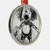 Loud Cry Boy Funny Cartoon Zeichne Tränen Silbernes Ornament (Rechts)